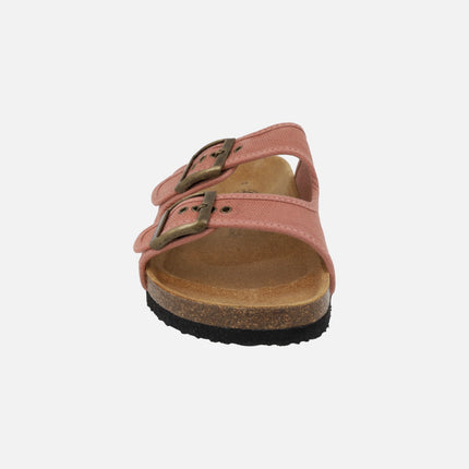 Sandalias para mujer Tropic en algodón orgánico con piso BIO