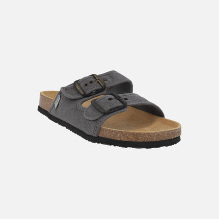 Sandalias para mujer Tropic en algodón orgánico con piso BIO