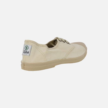 Zapatillas deportivas en algodón orgánico color crudo modelo CERRO