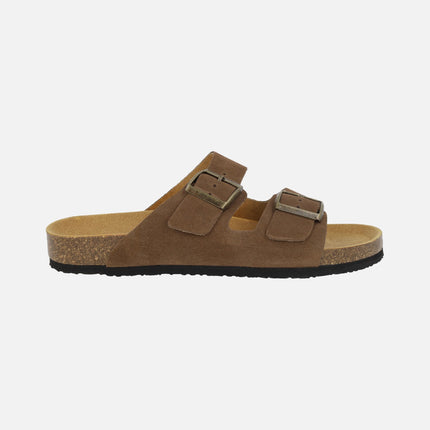 Sandalias bio UNISEX en piel serraje con hebillas modelo Tajo