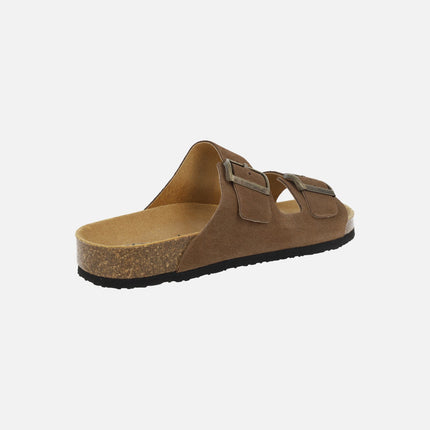 Sandalias bio UNISEX en piel serraje con hebillas modelo Tajo