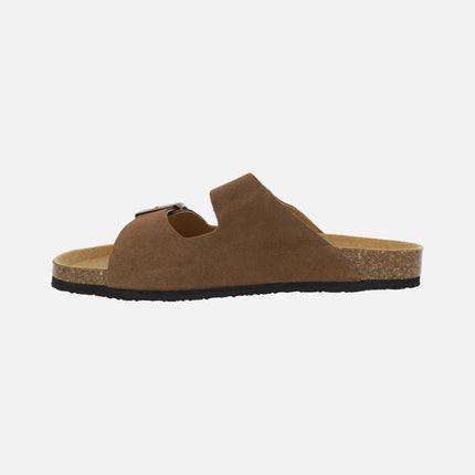 Sandalias bio UNISEX en piel serraje con hebillas modelo Tajo