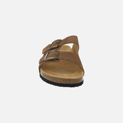 Sandalias bio UNISEX en piel serraje con hebillas modelo Tajo
