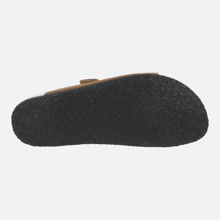 Sandalias bio UNISEX en piel serraje con hebillas modelo Tajo