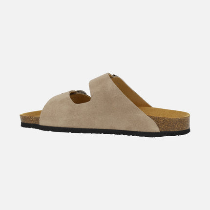 Sandalias bio UNISEX en piel serraje con hebillas modelo Tajo