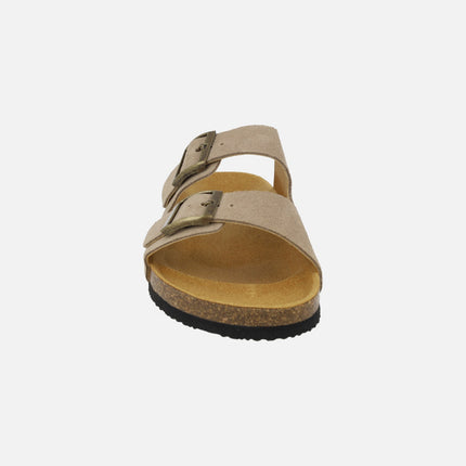 Sandalias bio UNISEX en piel serraje con hebillas modelo Tajo