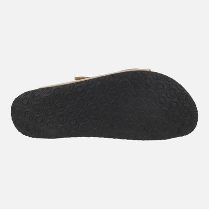 Sandalias bio UNISEX en piel serraje con hebillas modelo Tajo