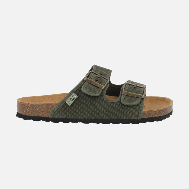 Sandalias para hombre Tropic en algodón orgánico con piso BIO
