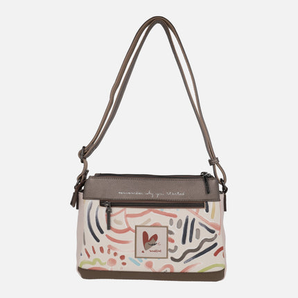 Olympia shoulder bags with three compartments