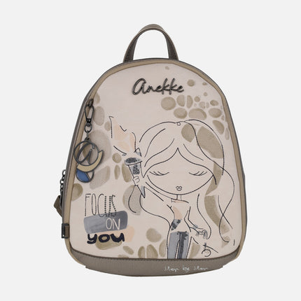 Olympia small backpacks in beige combination