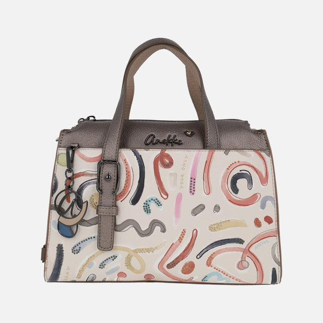 Bolsos de mano con asa bandolera y estampado de color Olympia