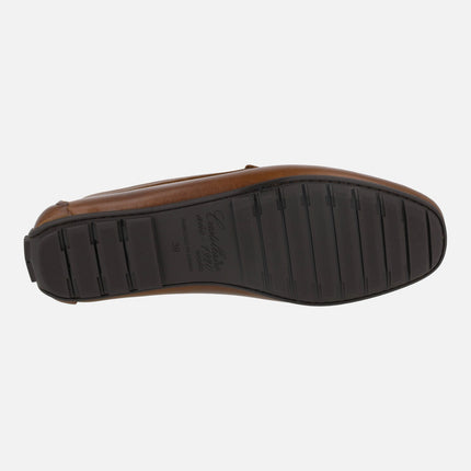 Mocasines con antifaz para hombre Pasos marrón