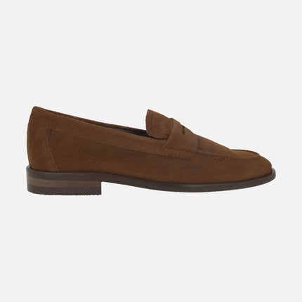 Mocasines para hombre Casa Campo en serraje marrón