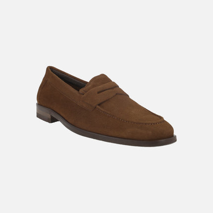 Mocasines para hombre Casa Campo en serraje marrón
