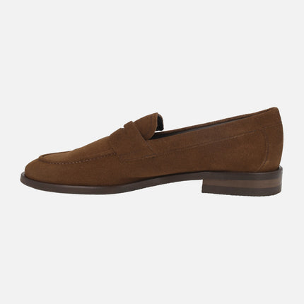 Mocasines para hombre Casa Campo en serraje marrón