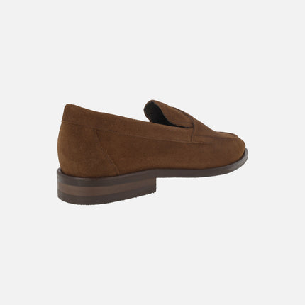 Mocasines para hombre Casa Campo en serraje marrón
