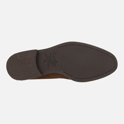 Mocasines para hombre Casa Campo en serraje marrón