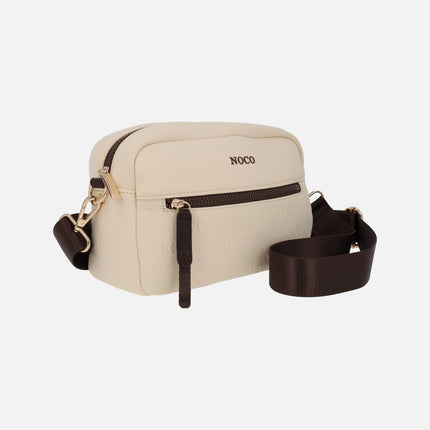 Noco beige neoprene effect crossbody bags