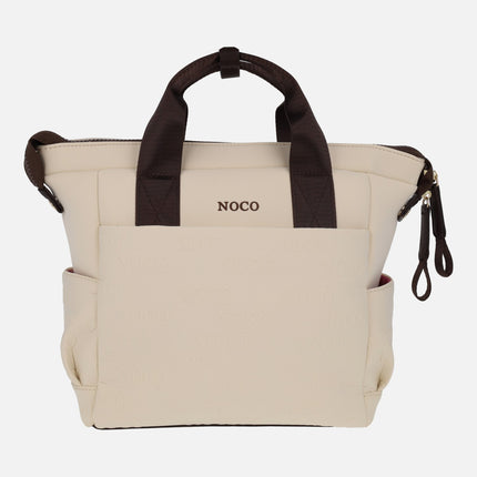 Noco beige neoprene effect backpacks