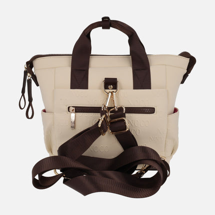 Noco beige neoprene effect backpacks