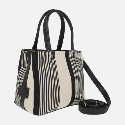 Noco bags in two-tone striped fabric