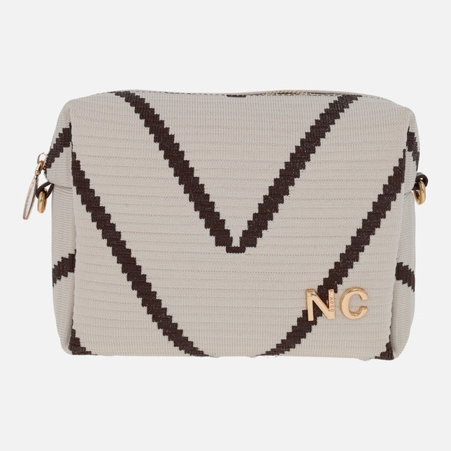 Bolsos bandolera de punto estructurado en tejido zig zag