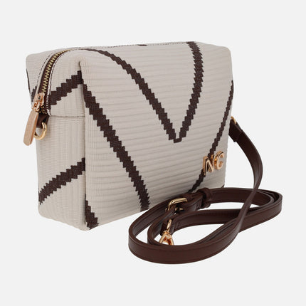 Bolsos bandolera de punto estructurado en tejido zig zag