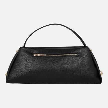Bolsos Noco estilo baguette en negro con tachas doradas