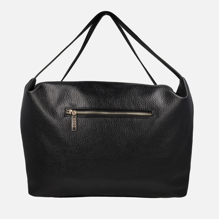 Bolsos negros efecto piel para hombro con tachas color oro