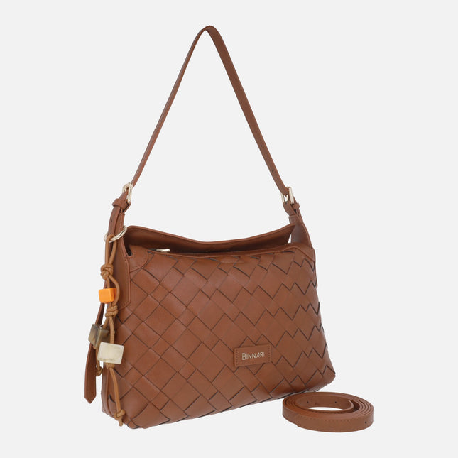 Bolsos para hombro efecto trenzado con colgante
