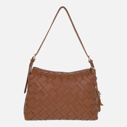 Bolsos para hombro efecto trenzado con colgante