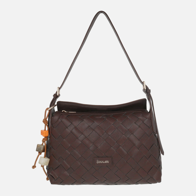 Bolsos para hombro efecto trenzado con colgante