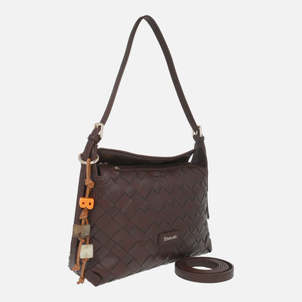Bolsos para hombro efecto trenzado con colgante