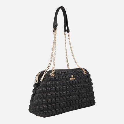 Luma Shoulder Bags with Quilted Finish