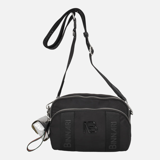Bolsos bandolera Mora en negro con doble compartimento