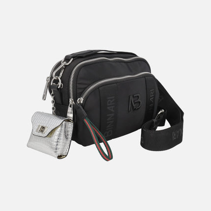 Bolsos bandolera Mora en negro con doble compartimento