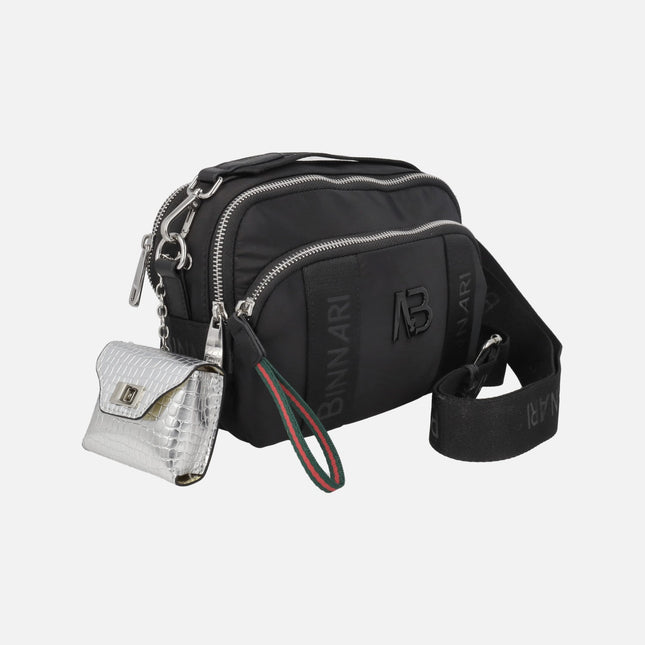 Bolsos bandolera Mora en negro con doble compartimento