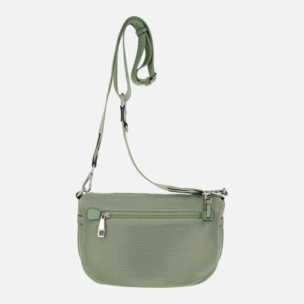 Bolsos bandolera en tejido efecto rejilla