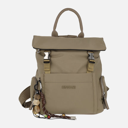 Xara backpacks in nylon fabric with side pockets
