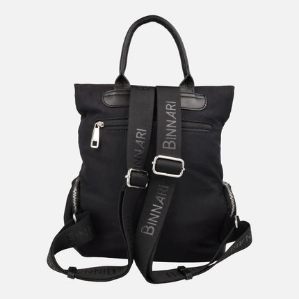 Xara backpacks in nylon fabric with side pockets