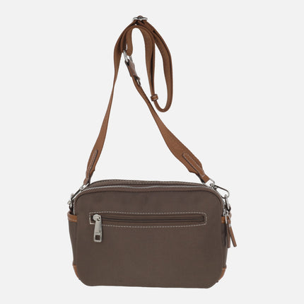 Bolsos bandolera de estilo clásico en combinado marrón Zinia