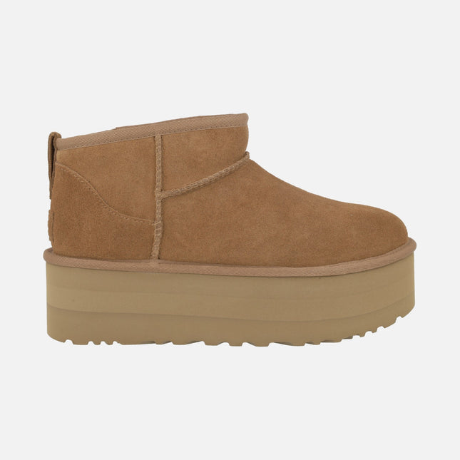 UGG classic ultra mini platform chestnut boots