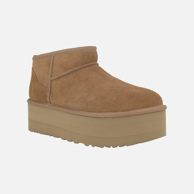UGG classic ultra mini platform chestnut boots