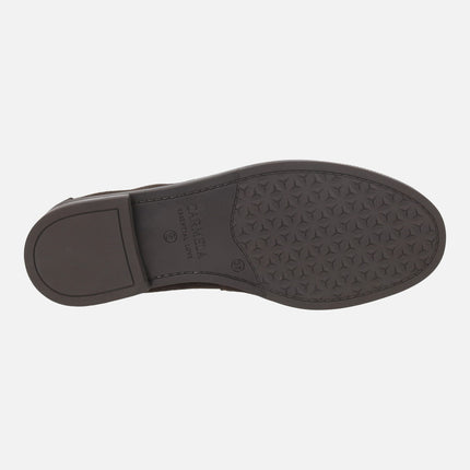 Women's moccasins in suede leather with mask