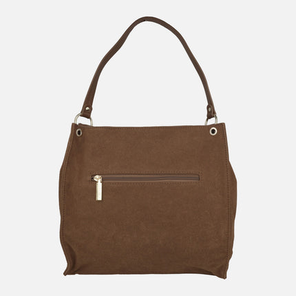 Bolsos efecto serraje trenzado para hombro y bandolera