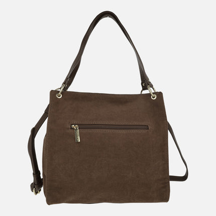 Bolsos efecto serraje trenzado para hombro y bandolera