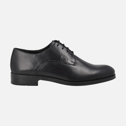 Empire men's black leather lace-up shoes