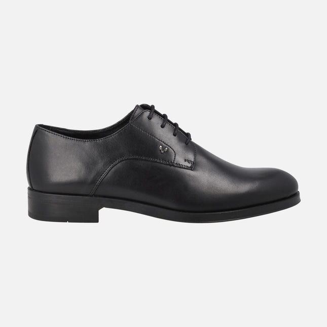 Empire men's black leather lace-up shoes