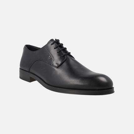 Empire men's black leather lace-up shoes