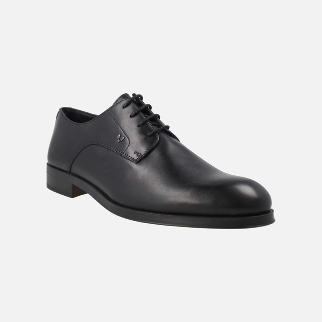 Empire men's black leather lace-up shoes